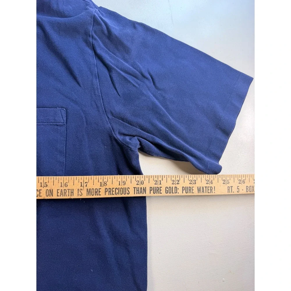 Polo Ralph Lauren Polo Shirt Mens Medium Blue Excellent Pima Cotton Golf Fit